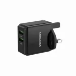 Vention Two-port USB A+C(18W/20W) Wall Charger UK-Plug