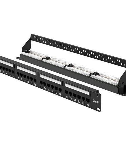 VENTION Cat.6 UTP 24 Ports Keystone Patch Panel Black