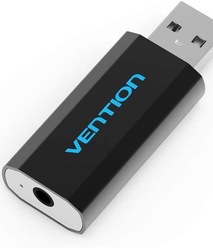 Vention VAB-S15-B USB External Sound Card Black Metal Type (CTIA)