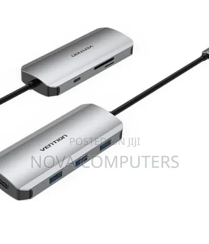 Vention USB C Multi-function 7 in 1 Docking Station USB-C to HDMI/USB 3.0x3/SD/TF/PD Docking Station Gray 0.15M Aluminum Alloy Type