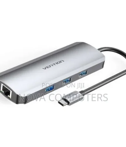 Vention USB C Multi-function 8 in 1 Docking Station to HDMI/USB3.0x3/RJ45/SD/TF/PD Docking Station 0.15M Gray Aluminum Alloy Type (100w)