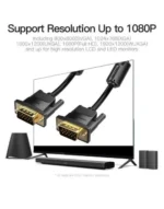 Vention VGA(3+9) Male to Male Cable 10M Black