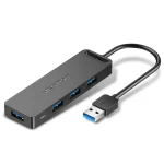 Vention 4-Port USB 3.0 Hub with USB-C & USB 3.0 2-in-1 Interface and Power Supply 0.15M ABS Type