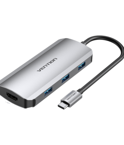 Vention USB-C MULTI-FUNCTIONAL 5 in 1 DOCKING STATION Type C to USB 3.0(3 ports), Gigabit Ethernet, PD Docking Station