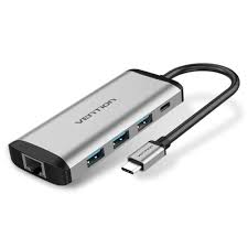 Vention USB-C to Gigabit Ethernet Adapter 0.15M Gray Aluminum Alloy Type