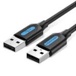 Vention USB 2.0 A Male to A Male Cable 1M Black PVC Type