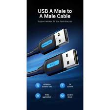 Vention USB 2.0 A Male to A Male Cable 1.5M Black PVC Type