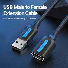 Vention USB 2.0 A Male to A Female Extension Cable 1.5M black PVC Type