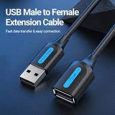 Vention USB 2.0 A Male to A Female Extension Cable 5M black PVC Type