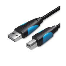 USB2.0 A Male to B Male Printer Cable with 2*Ferrite Core 5M Black