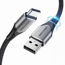 Vention Cotton Braided USB-C to USB-C 3.1 Cable 1M Gray