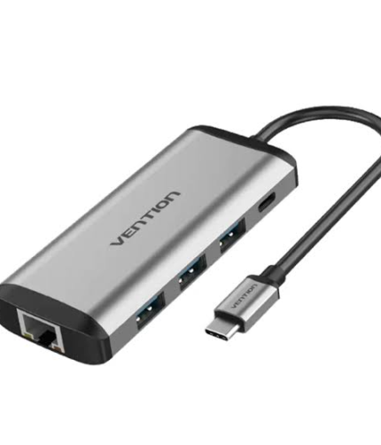 Vention USB 3.0 to USB3.0 (3 PORTS) + Gigabit Ethernet Aluminum Alloy Docking Station