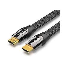 Vention Nylon Braided 4K Flat HDMI Cable 2M Zinc Alloy Type