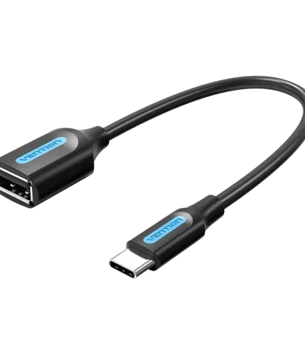 Vention USB-C Male to USB 3.0 Female OTG Adapter Black PVC Type