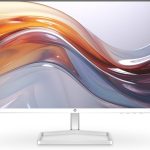 "HP 527sa Series 5 27"" FHD Monitor, Integrated Speakers, White Color, Connectivity: 1 VGA, 2 HDMI 1.4, 1 3.5 mm Audio Jack (Audio Out), 1 3.5 mm Audio Jack (Audio In) - 94F48AS"