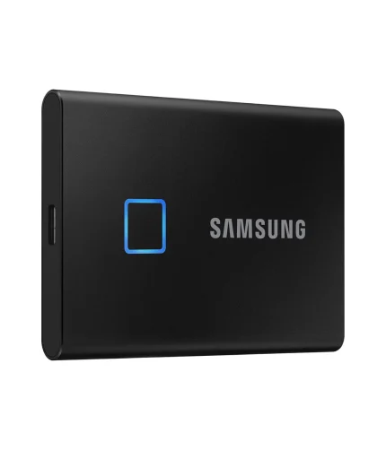 Samsung T7 Touch Portable External SSD 1TB with Fingerprint Security - Black - MU-PC1T0K/WW