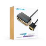 Vention 1 In 2 Out VGA Splitter Black Aluminium Alloy Type