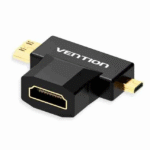 Vention 2 in 1 Mini HDMI and Micro HDMI Male to HDMI Female Adapter Black