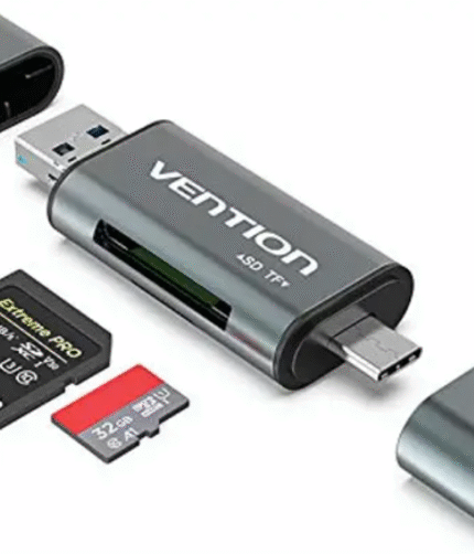 Vention 2-in-1 USB 3.0 A Card Reader(SD+TF) Gray Dual Drive Letter Aluminum Alloy Type