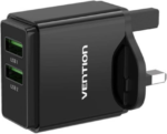 Vention Two-Port USB A+A(30+30) Car Charger Gray Mini Style Aluminium Alloy Type