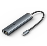 Vention USB C Multi-function 6 in 1  Docking Station, Type C TO HDMI/USB 3.0 (3 port) RJ45/PD (87W) Converter 0.5m Gray