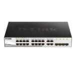 D-Link DGS-F1210-18PS-E 16-port Gigabit Long Range 250m PoE+ Smart Switch with 16 PoE ports, 2 SFP ports