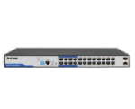 D-Link DGS-F1210-26PS-E - 24 port Managed Gigabit Switch with 24 10/100/1000 Mbps PoE ports, 2 Gigabit SFP uplink ports - DGS-F1210-26PS