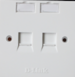 D- Link NFP-0WHI21 Dual Faceplate withShutter & ID Plate - White