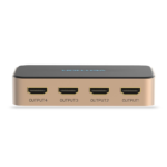 Vention 1 In 2 Out HDMI Splitter 4K@30Hz Gold Aluminum Alloy Type