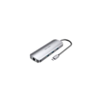 Vention USB C Multi-function 7 in 1 Docking Station USB-C to HDMI/USB 3.0×3/SD/TF/PD Docking Station Gray 0.15M Aluminum Alloy Type