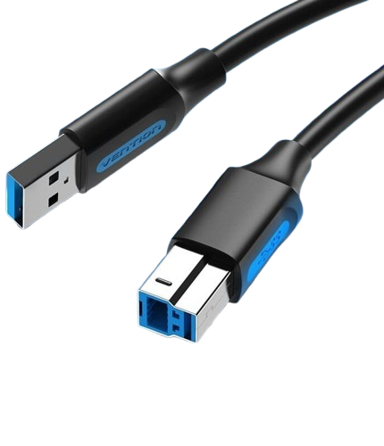 Vention USB 3.0 A Male to B Male Cable 1.5M Black PVC Type