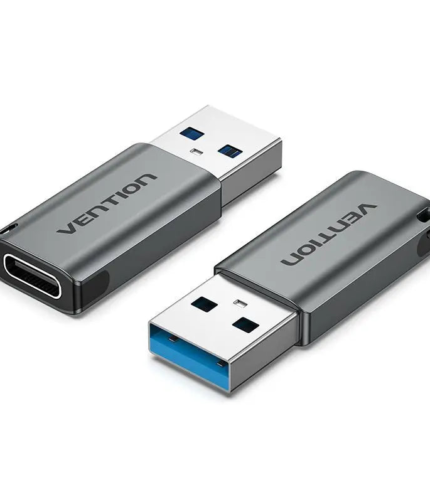 Vention USB 3.0 Male to USB-C Female Adapter Gray Aluminum Alloy Type