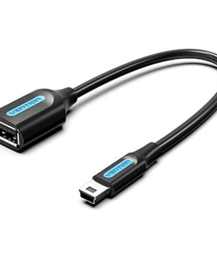 Vention USB 2.0 Mini-B Male to A Female OTG Cable 0.15M Black PVC Type