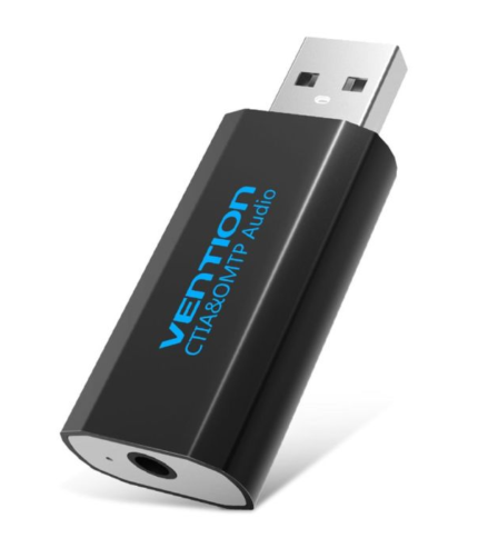 Vention USB External Sound Card Black Metal Type (CTIA)