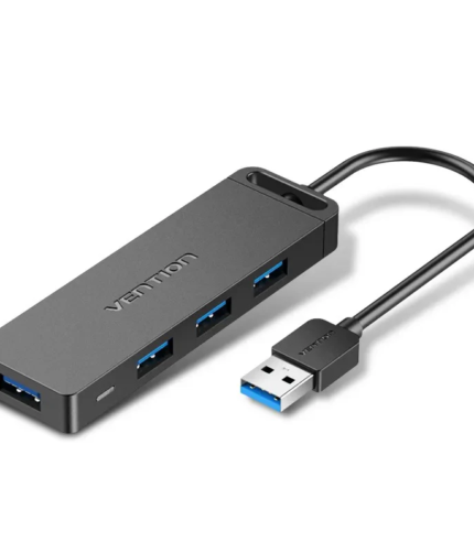 Vention 4-Port USB 3.0 Hub with USB-C & USB 3.0 2-in-1 Interface and Power Supply 0.15M ABS Type