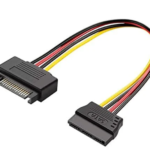 Vention SATA 15P Power Extension Cable 0.3M Black