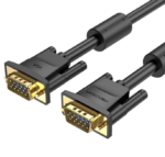 Vention VGA(3+6) Male to Male Cable with ferrite cores 1.5M Black