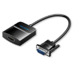 Vention VGA to HDMI Converter with Female Micro USB and Audio Port 0.15M Black